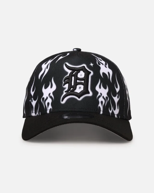 New Era Detroit Tigers 'Crown Flames' 9OFRTY A-Frame Snapback Black/White sold by Culture Kings