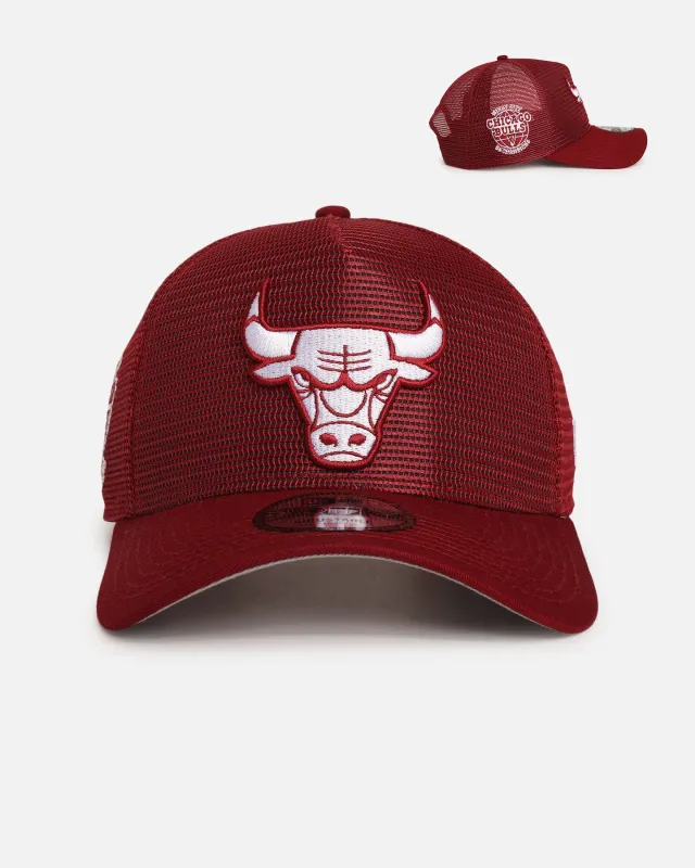 New Era Chicago Bulls 'Polychromatic Mesh' 9FORTY A-Frame Snapback Cardinal made by New Era