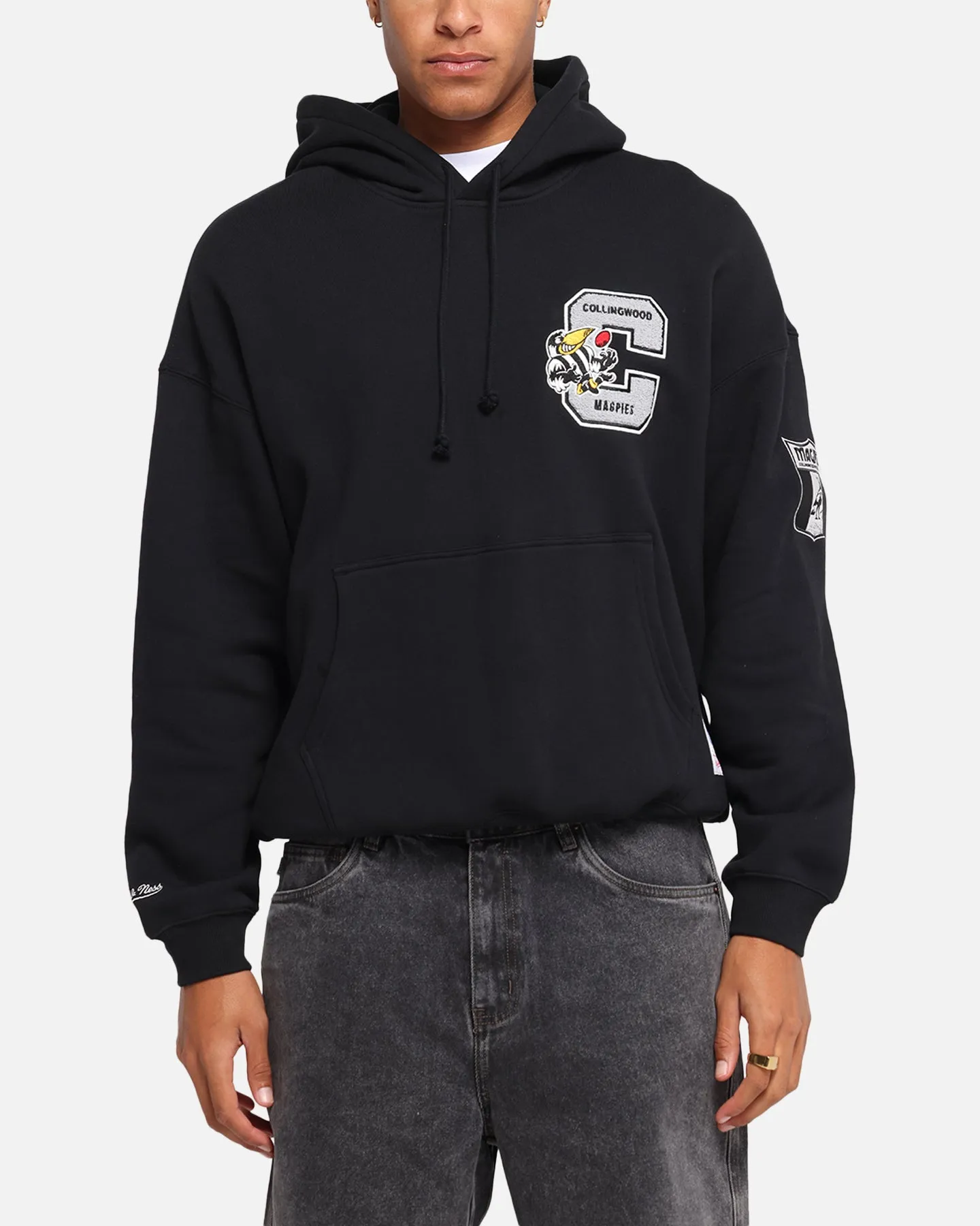 Mitchell & Ness Collingwood Magpies Team Hoodie Solid Black sold by Culture Kings product image thumbnail 2