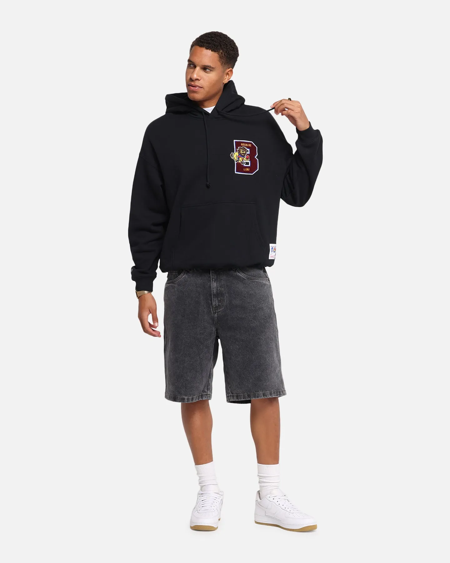Mitchell & Ness Brisbane Lions Team Hoodie Solid Black sold by Culture Kings product image thumbnail 4