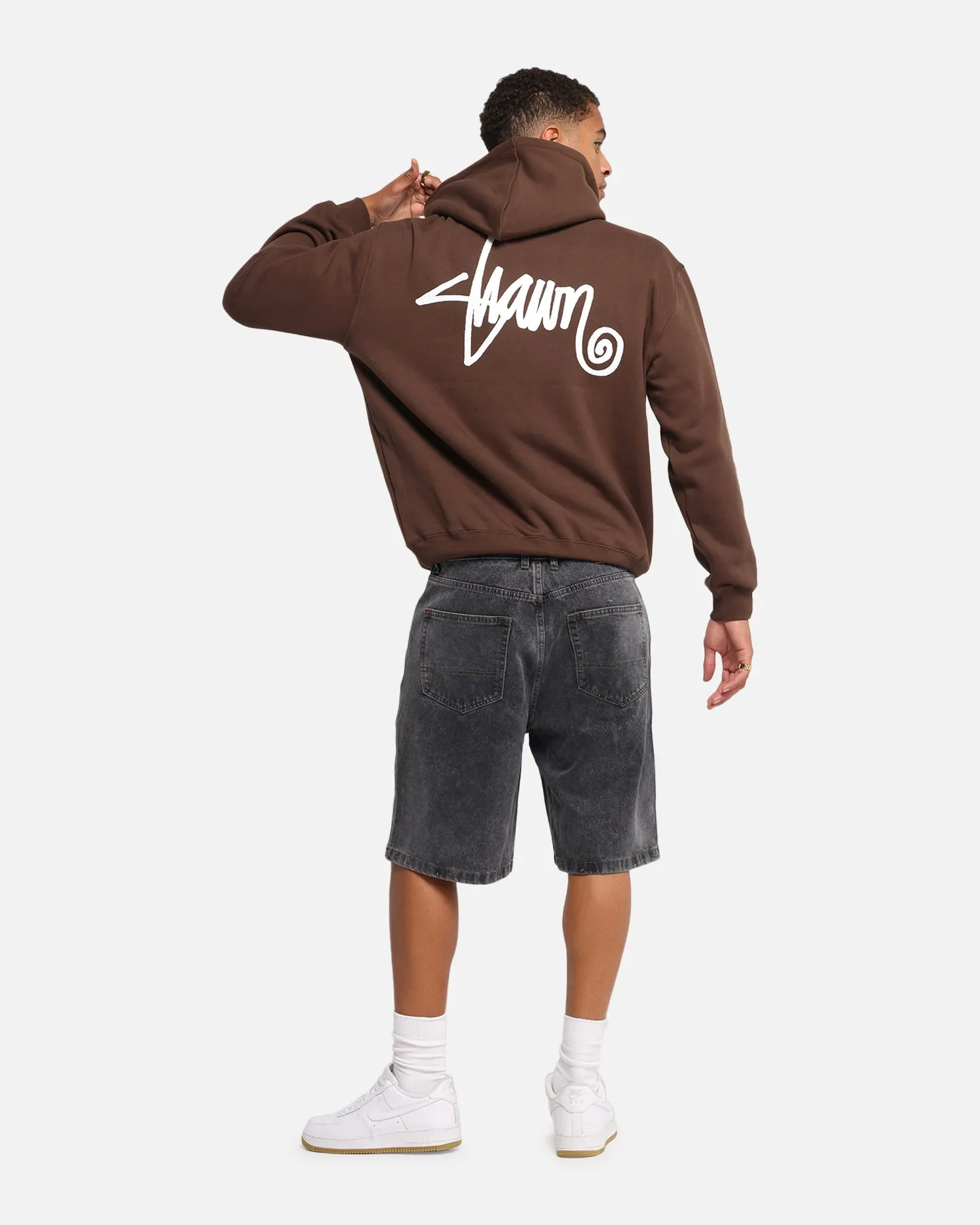 S Double Shawn Script Hoodie Chocolate sold by Culture Kings product image thumbnail 3