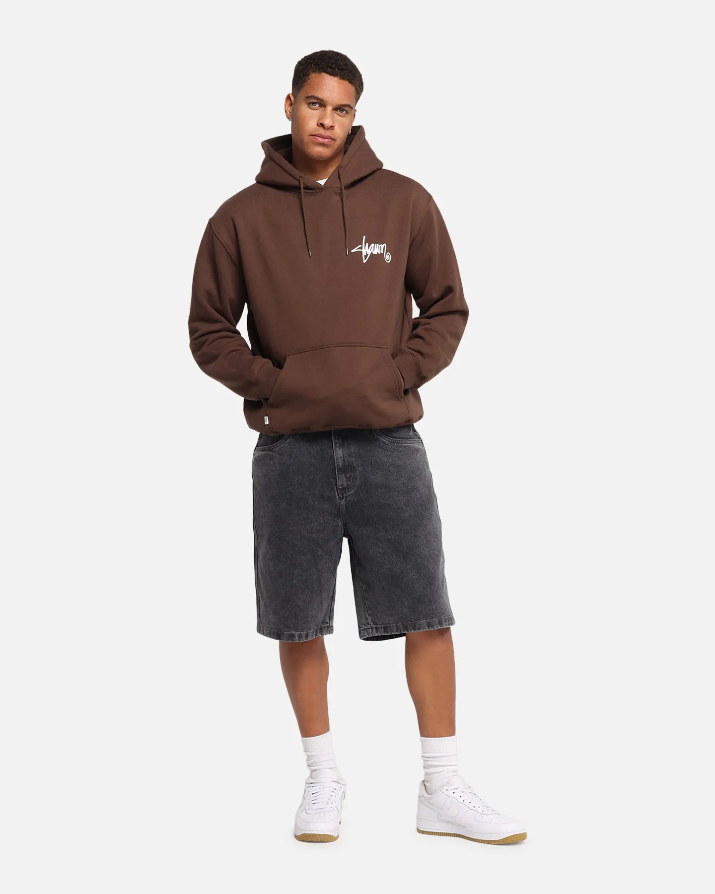S Double Shawn Script Hoodie Chocolate sold by Culture Kings product image thumbnail 4