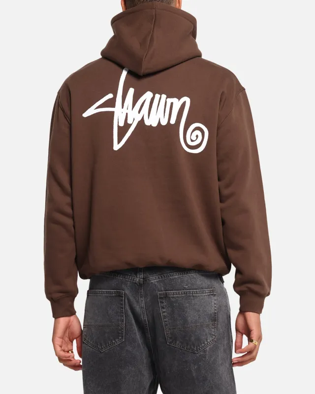 S Double Shawn Script Hoodie Chocolate sold by Culture Kings