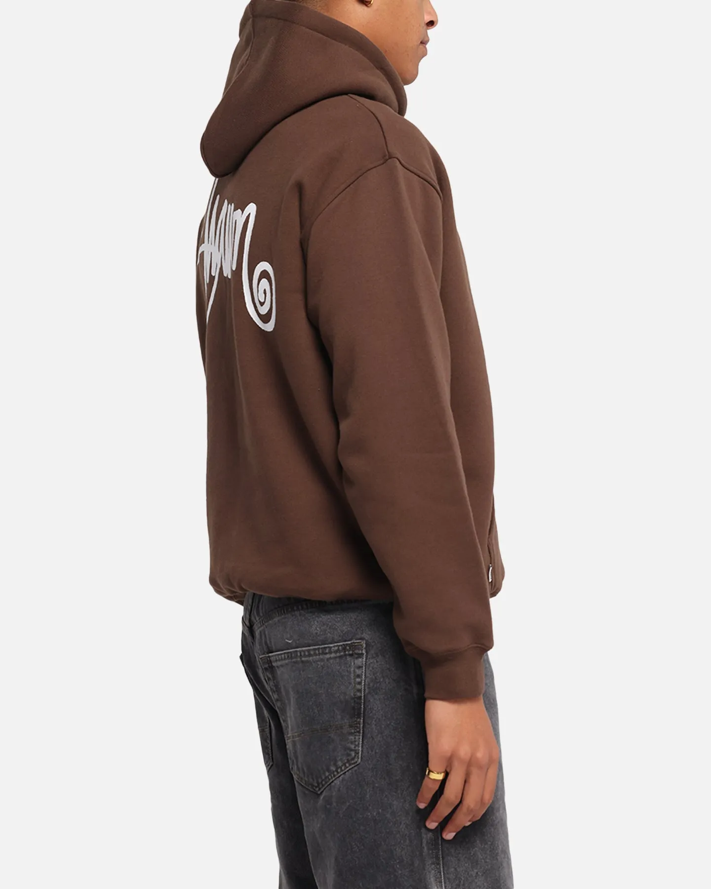 S Double Shawn Script Hoodie Chocolate sold by Culture Kings product image thumbnail 5