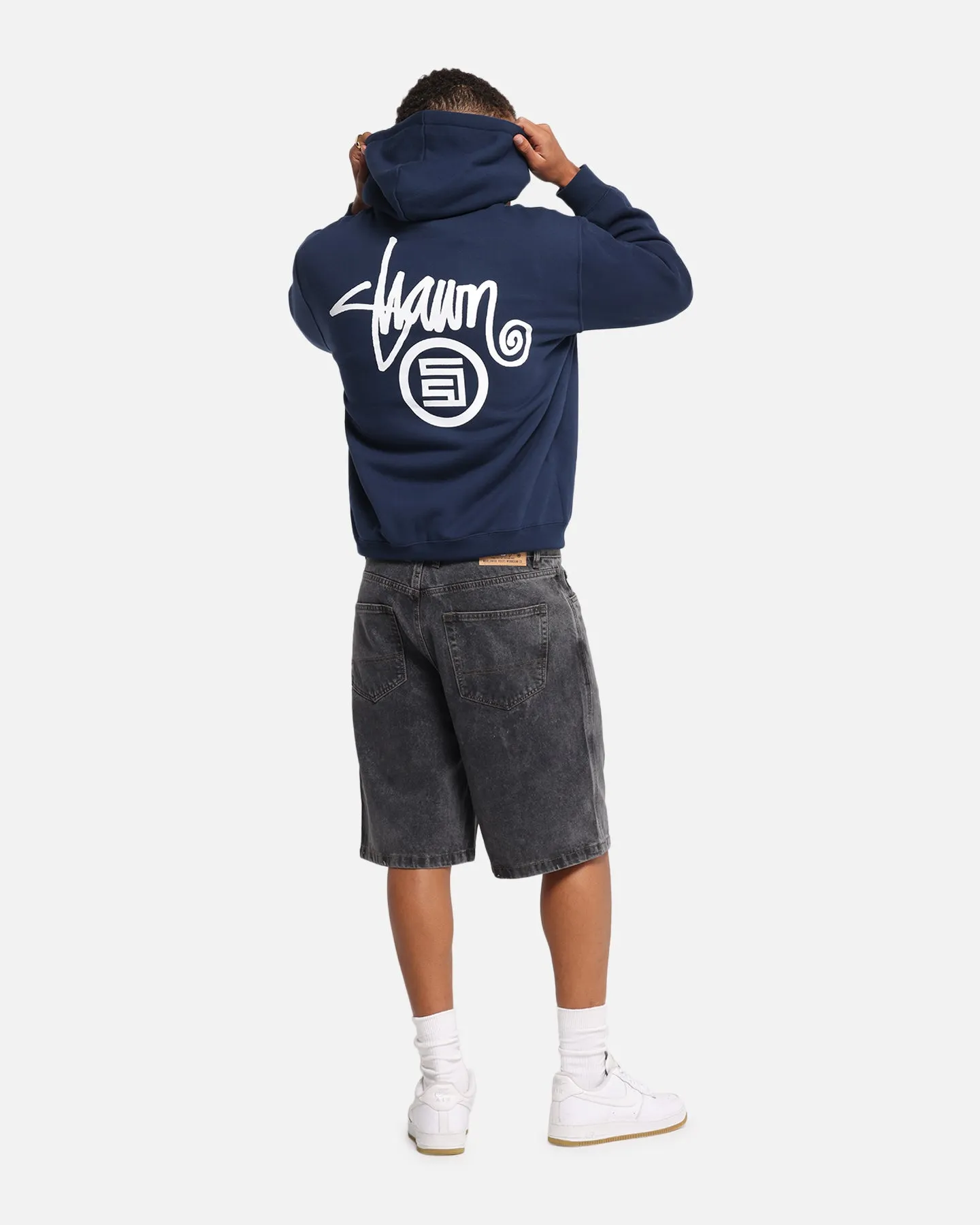 S Double Shawn Dot Zip Through Hoodie Washed Navy sold by Culture Kings product image thumbnail 3