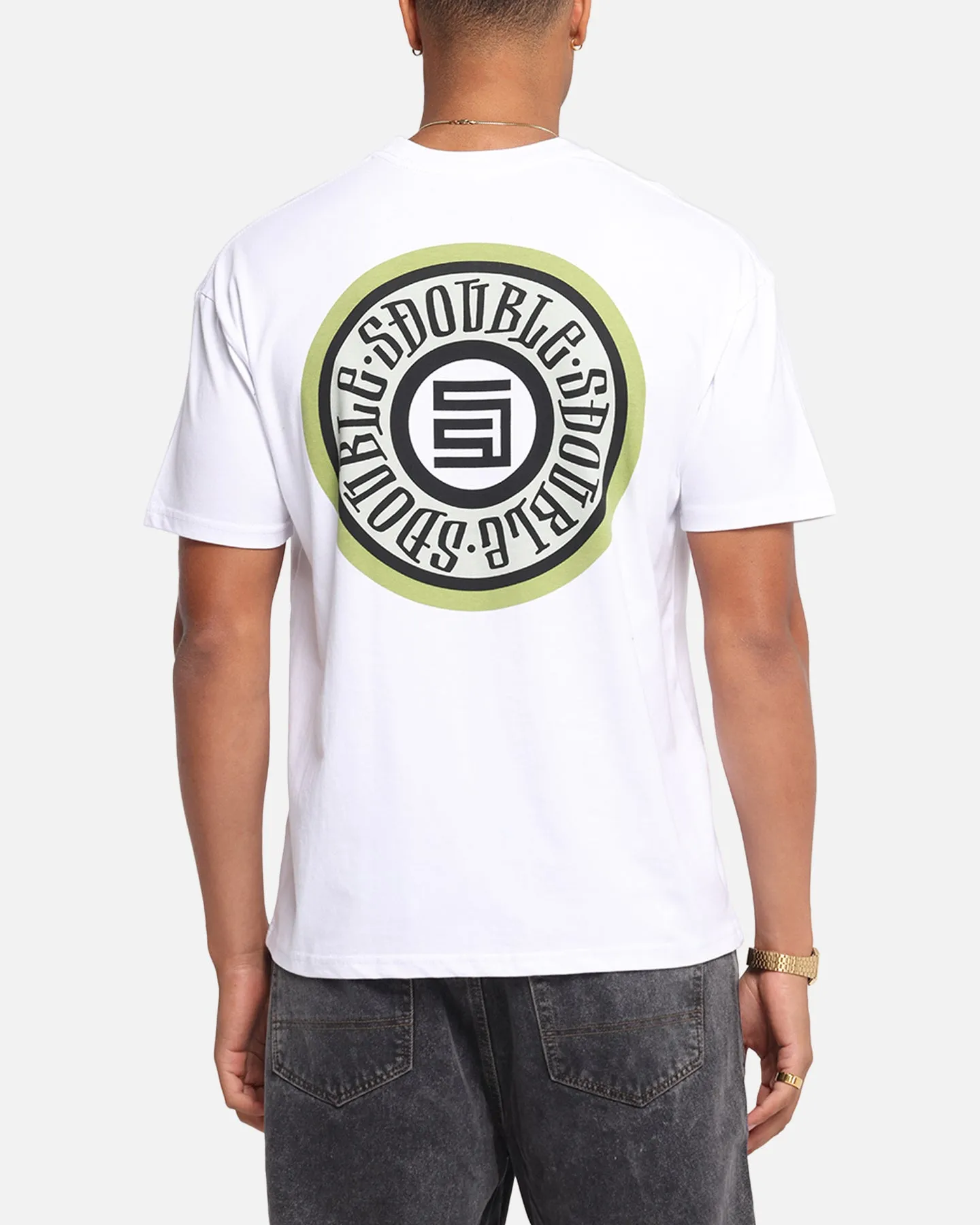 S Double Track Dot T-Shirt White sold by Culture Kings