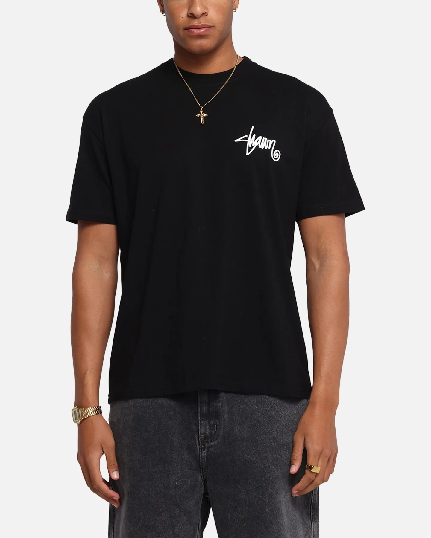 S Double Shawn Script T-Shirt Black sold by Culture Kings product image thumbnail 2