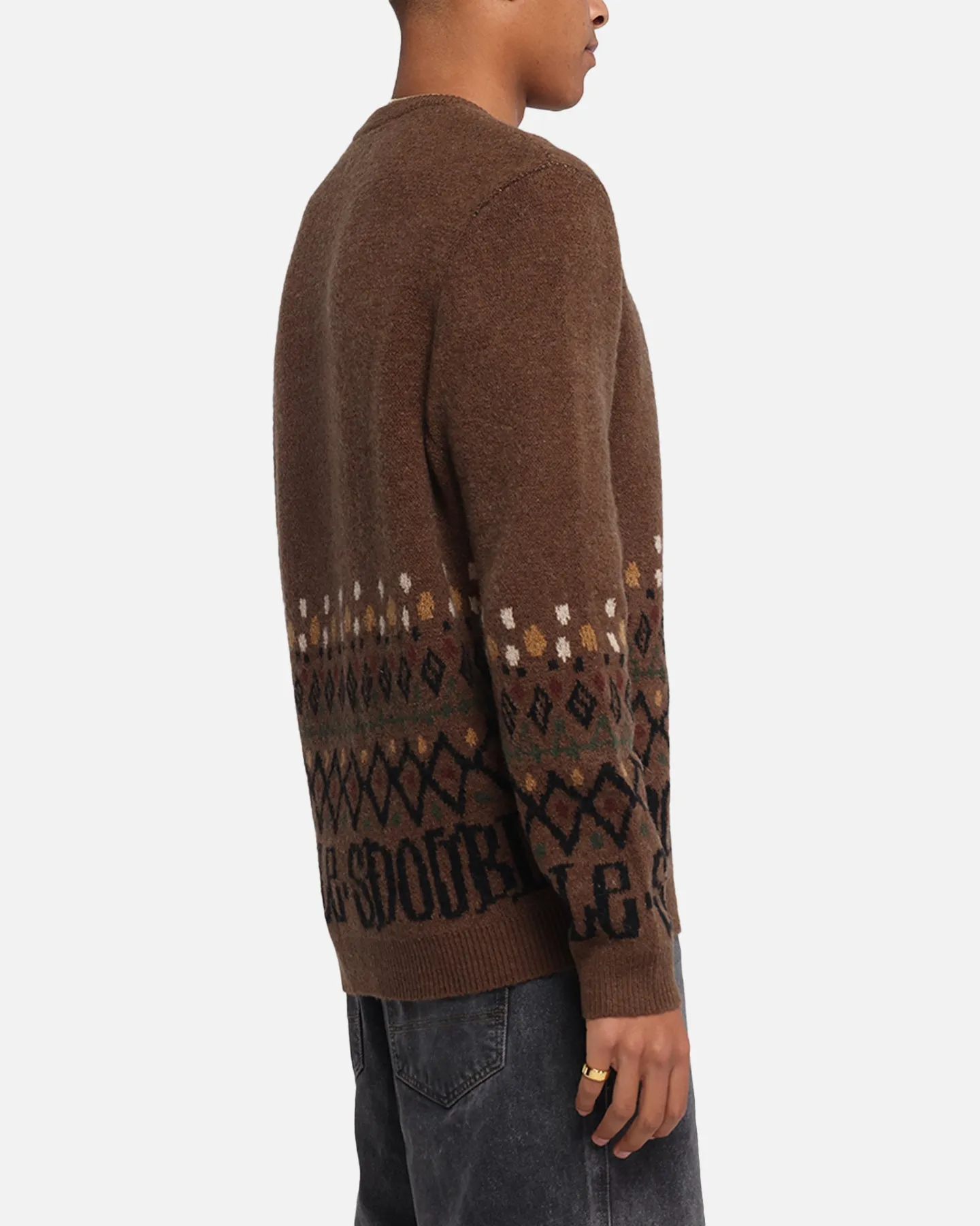 S Double Knitted Sweater Chocolate sold by Culture Kings product image thumbnail 5