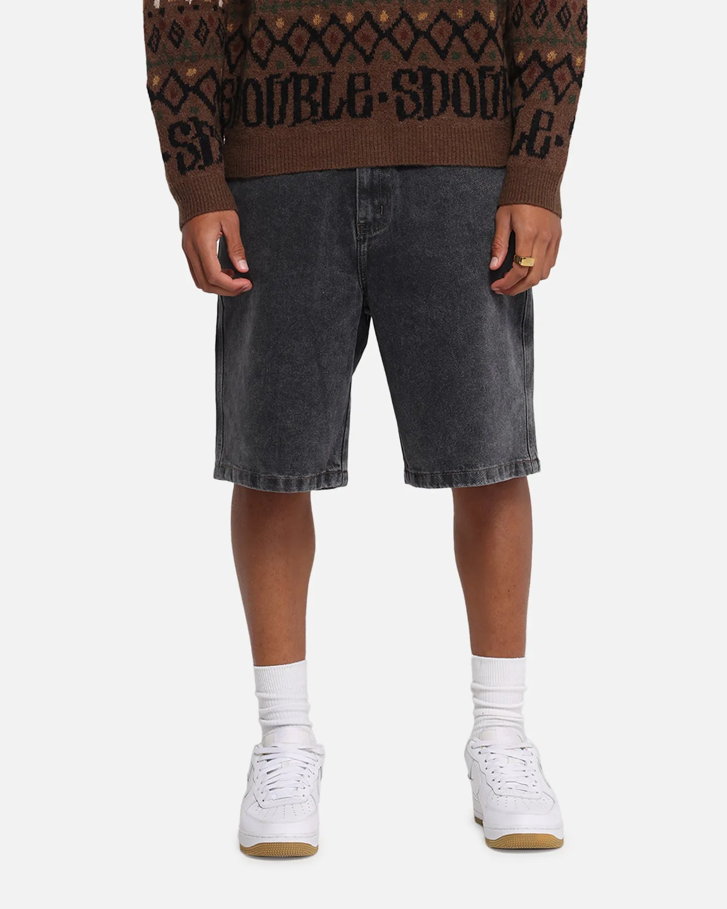 S Double Denim Standard Shorts Faded Black sold by Culture Kings product image thumbnail 5