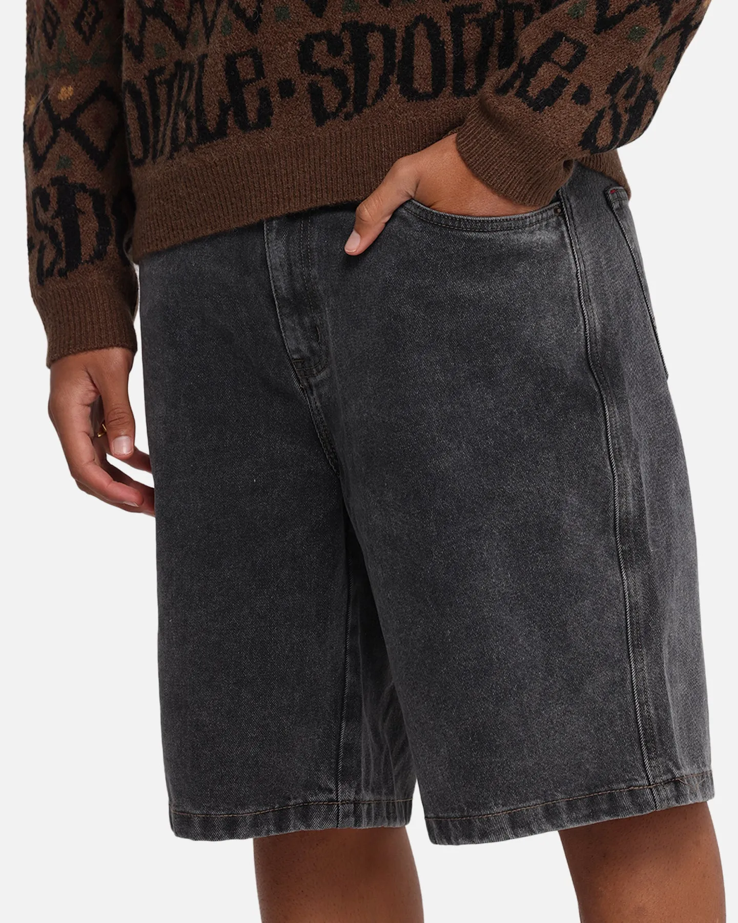 S Double Denim Standard Shorts Faded Black sold by Culture Kings product image thumbnail 3
