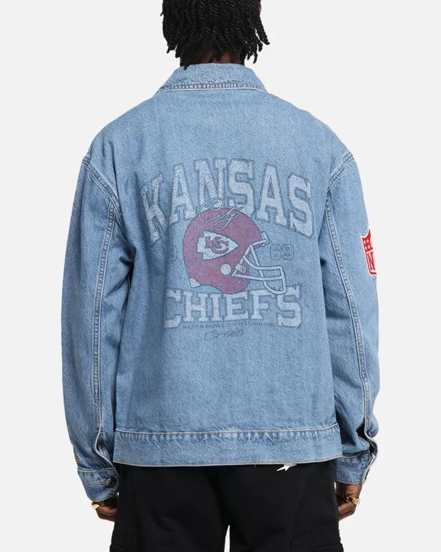 New Era Kansas City Chiefs NFL Denim Jacket Dark Blue made by New Era