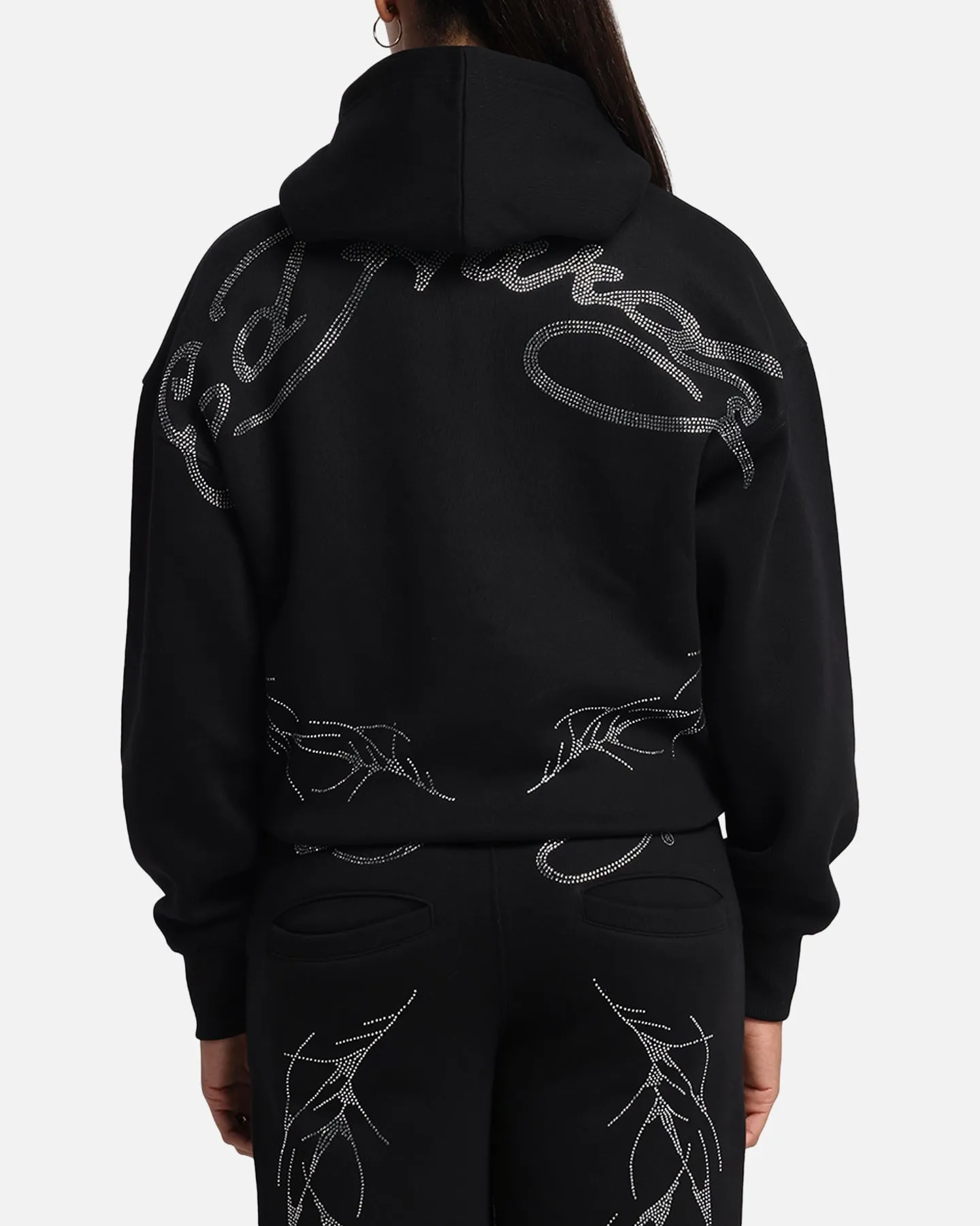 Ed Hardy Cyber Rhinestone Zip-Up Hoodie Black sold by Culture Kings product image thumbnail 2