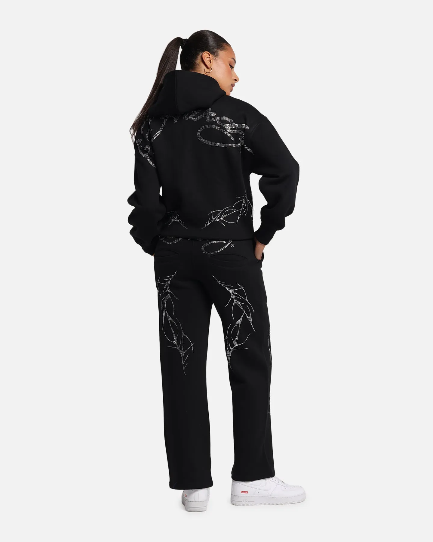 Ed Hardy Cyber Rhinestone Zip-Up Hoodie Black sold by Culture Kings product image thumbnail 4