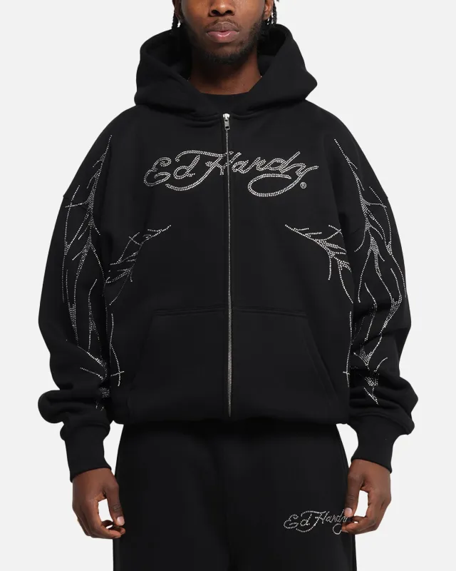 Ed Hardy Cyber Rhinestone Zip-Up Hoodie Black sold by Culture Kings