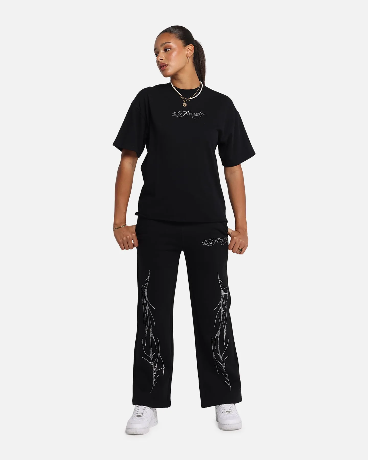 Ed Hardy Techno Rhinestone T-Shirt Black sold by Culture Kings product image thumbnail 4