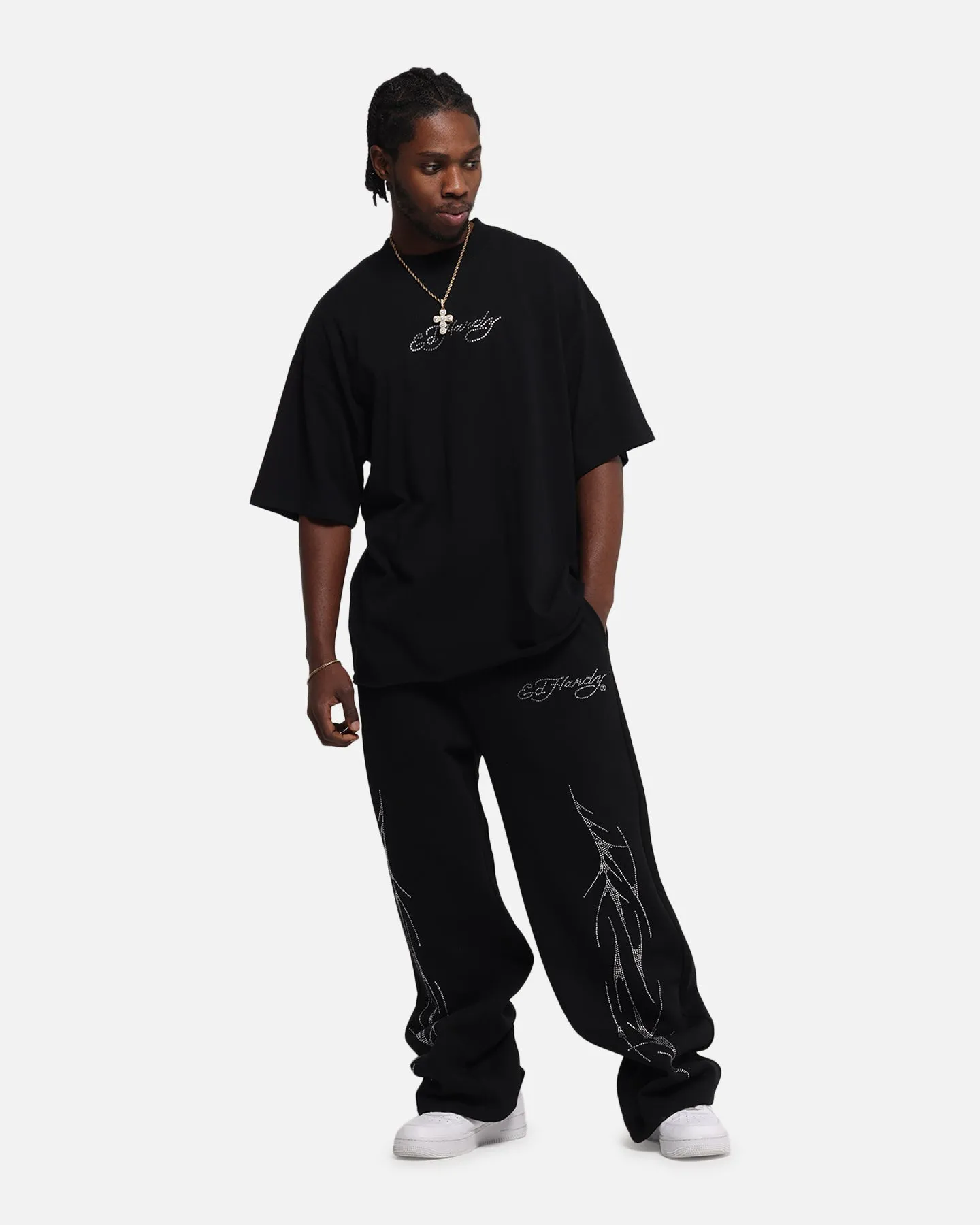 Ed Hardy Techno Rhinestone T-Shirt Black sold by Culture Kings product image thumbnail 4