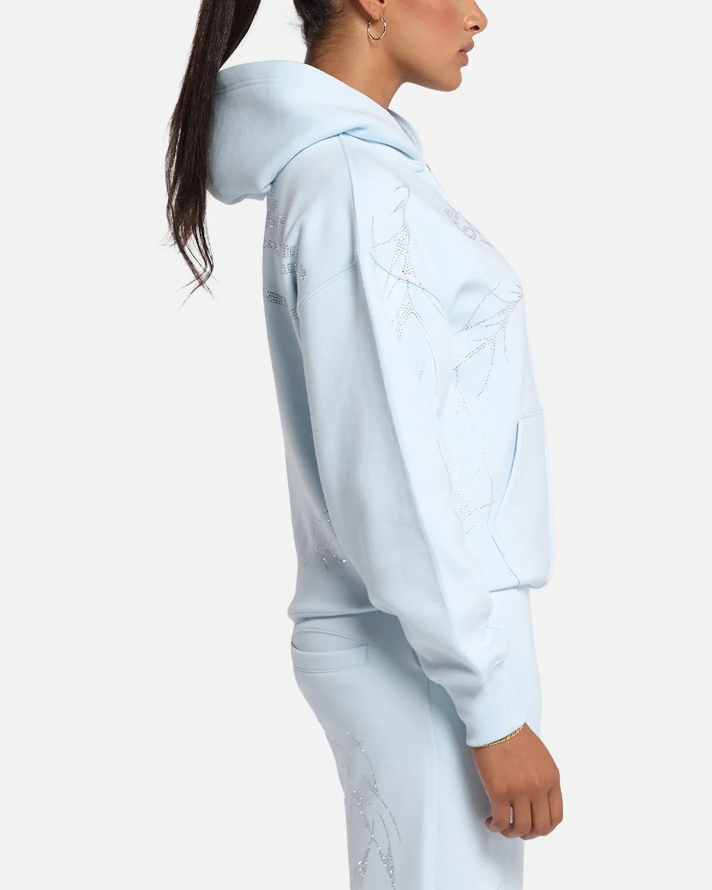 Ed Hardy Cyber Rhinestone Zip-Up Hoodie Light Blue sold by Culture Kings product image thumbnail 5