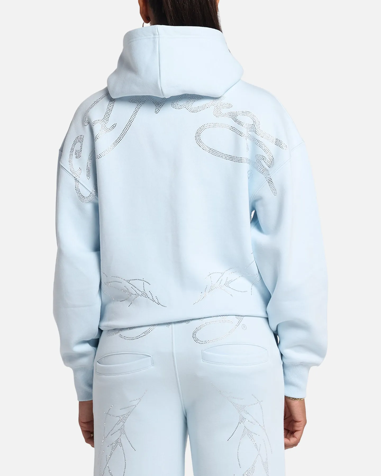 Ed Hardy Cyber Rhinestone Zip-Up Hoodie Light Blue sold by Culture Kings product image thumbnail 2