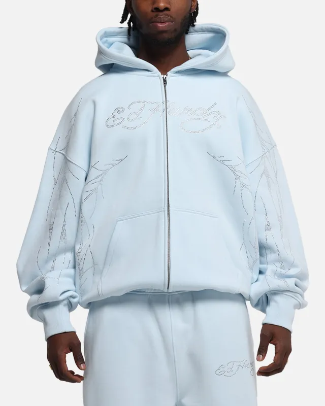 Ed Hardy Cyber Rhinestone Zip-Up Hoodie Light Blue sold by Culture Kings