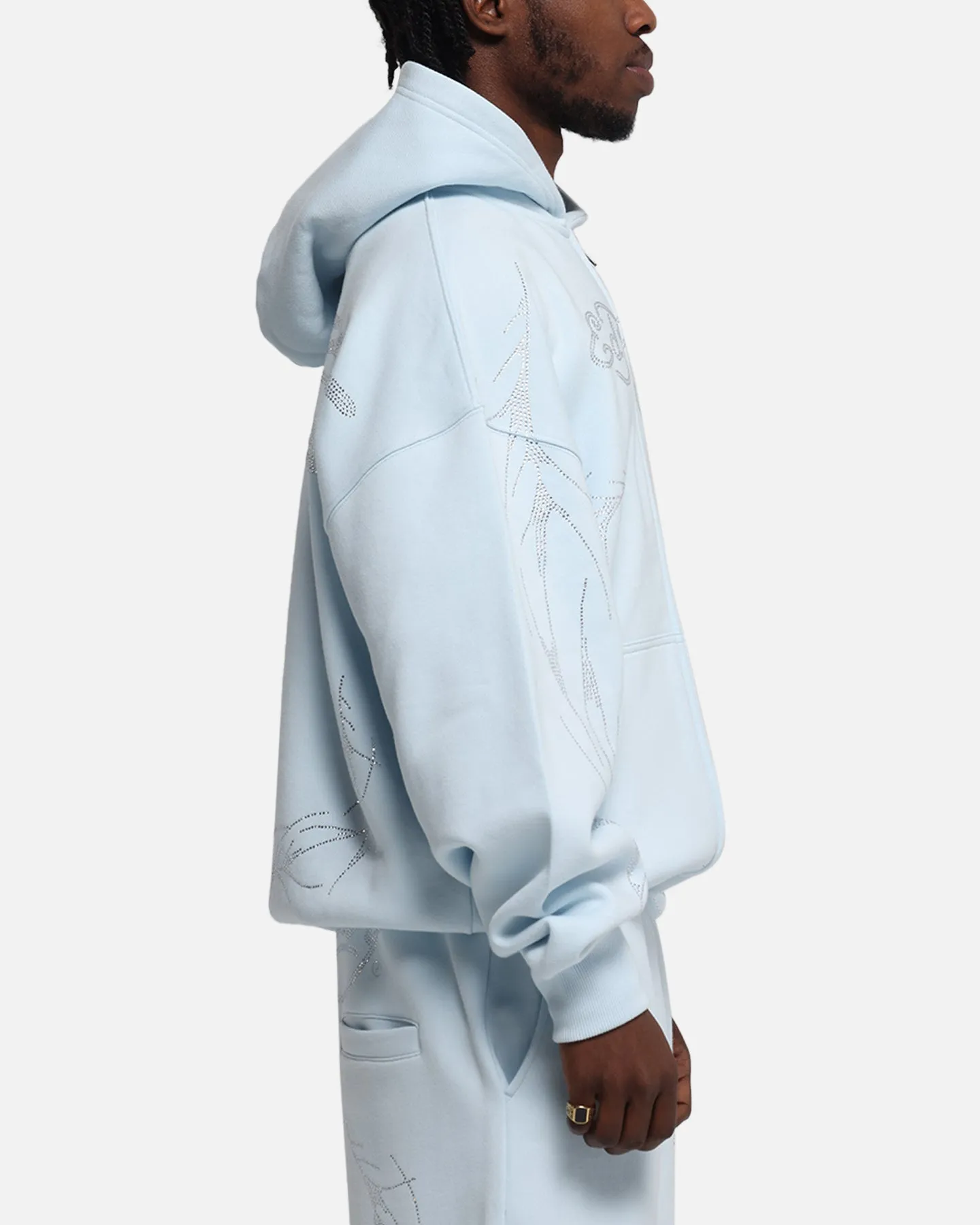 Ed Hardy Cyber Rhinestone Zip-Up Hoodie Light Blue sold by Culture Kings product image thumbnail 5