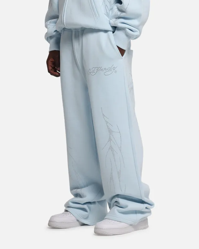 Ed Hardy Cyber Rhinestone Track Pants Light Blue sold by Culture Kings