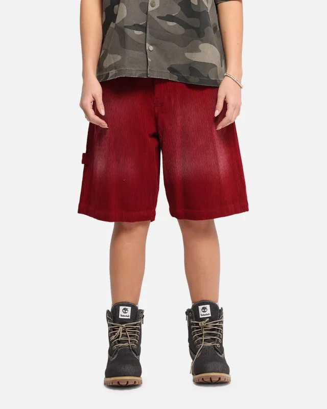 XXIII Corduroy Wash Jorts Burgundy made by Culture Kings