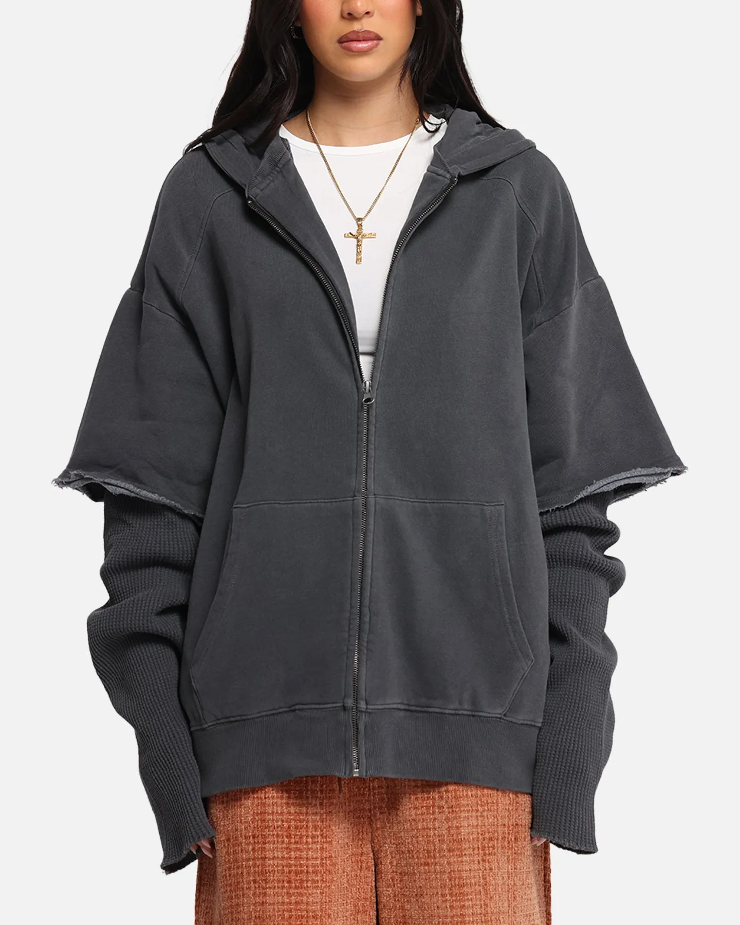 XXIII Hybrid Layered Hoodie Washed Black sold by Culture Kings