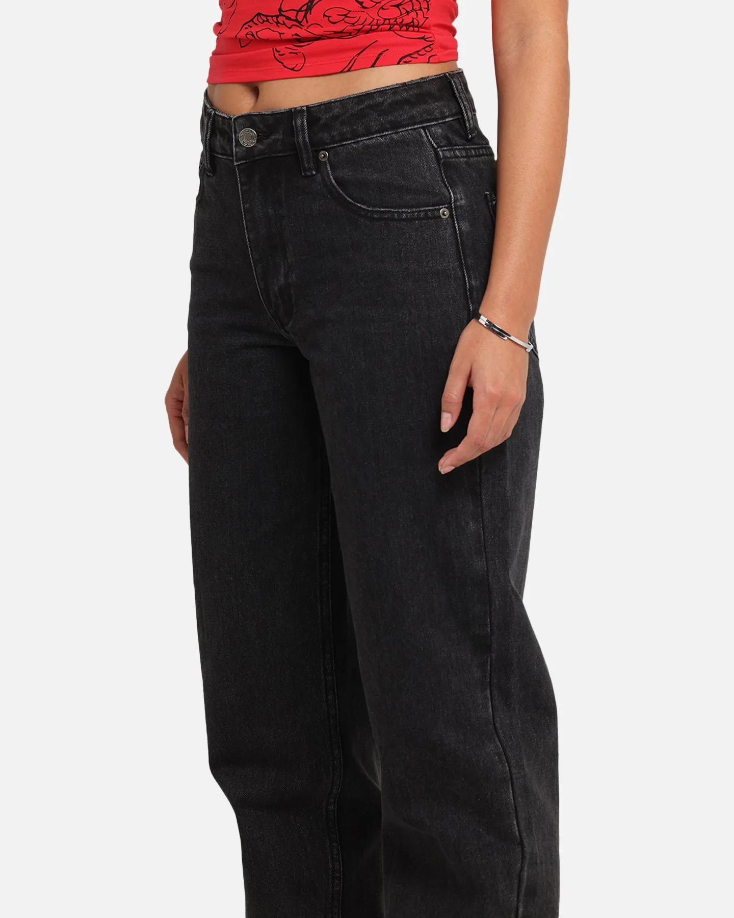 XXIII Women's High Rise Relaxed Jeans Washed Black sold by Culture Kings product image thumbnail 3