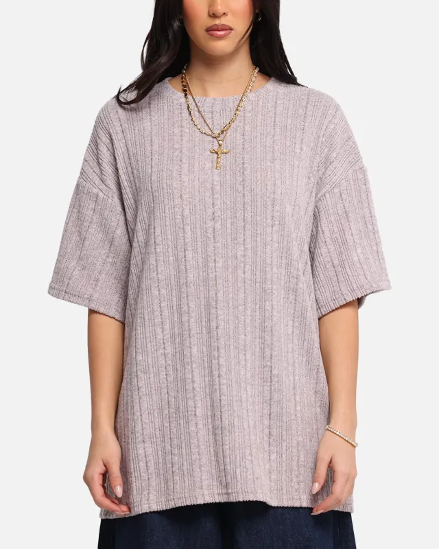 XXIII Rib Knit T-Shirt Pink Marle made by Culture Kings