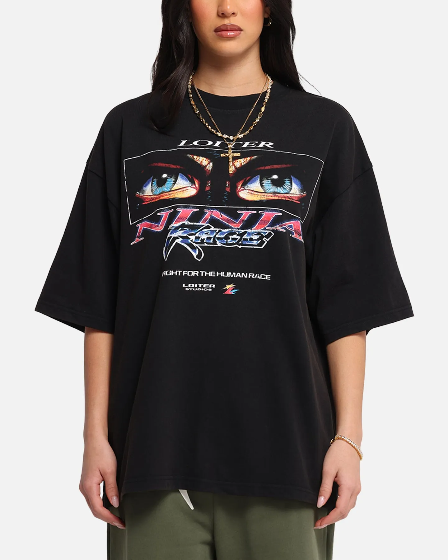 Loiter Ninja Vintage T-Shirt Vintage Charcoal sold by Culture Kings