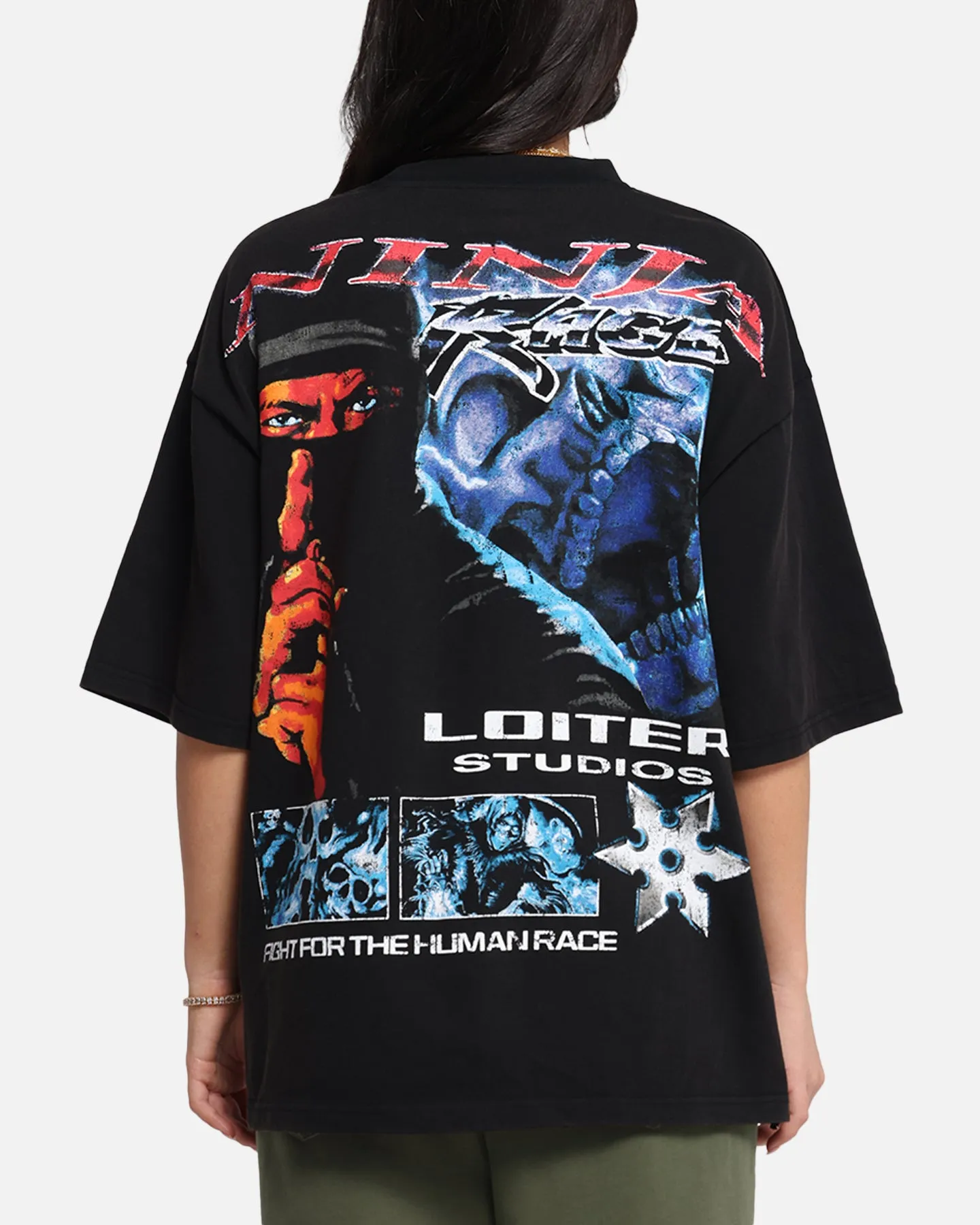 Loiter Ninja Vintage T-Shirt Vintage Charcoal sold by Culture Kings product image thumbnail 2