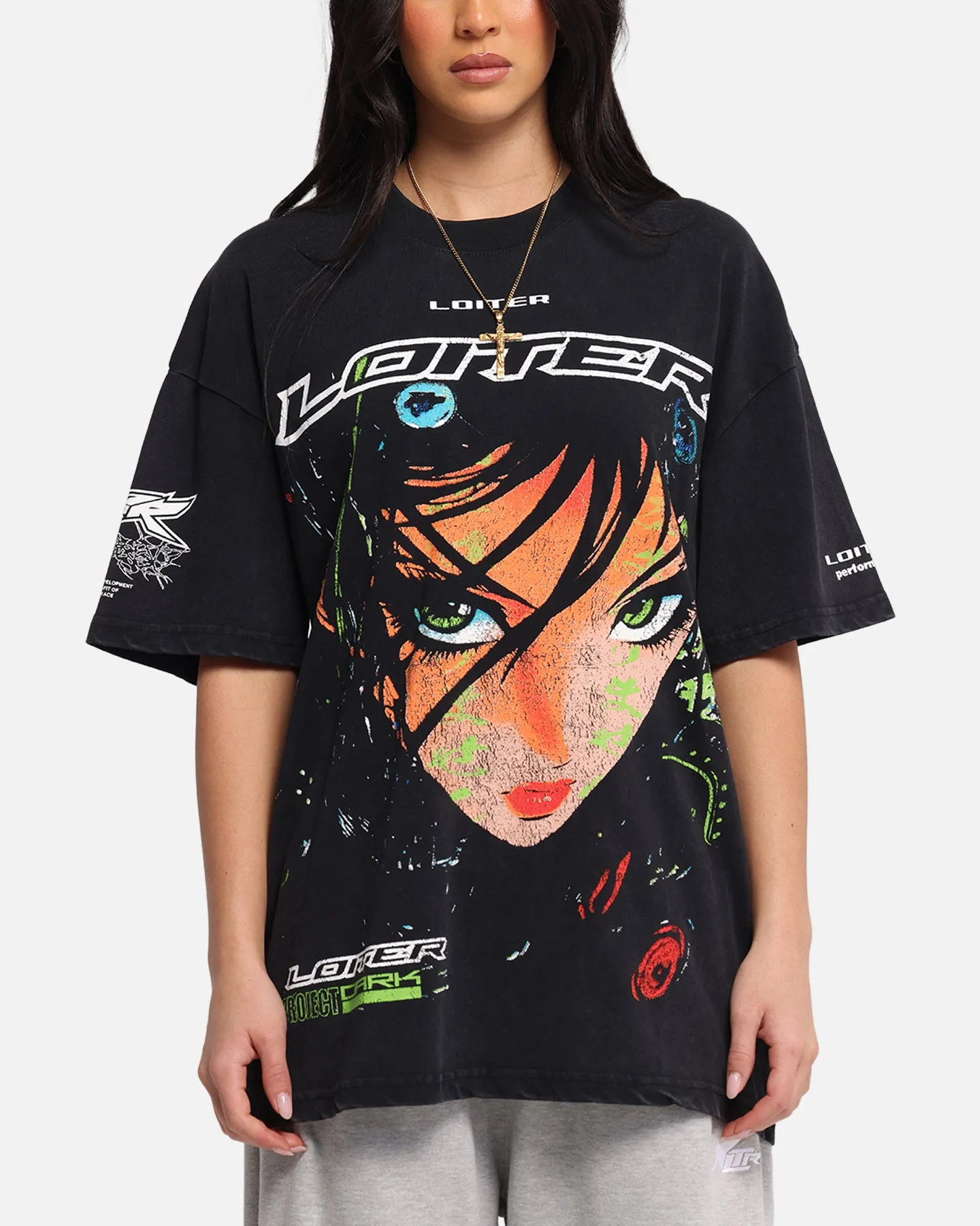 Loiter Project Dark Vintage T-Shirt Black Acidwash sold by Culture Kings