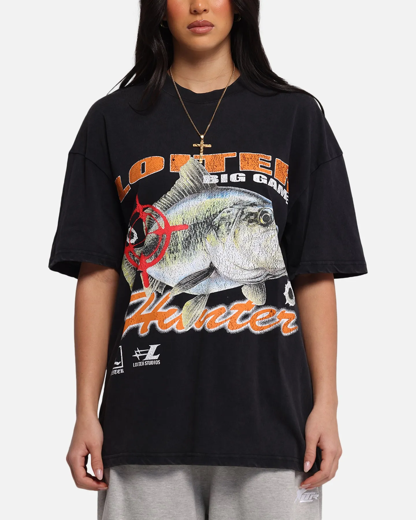 Loiter Big Game T-Shirt Black Acidwash sold by Culture Kings