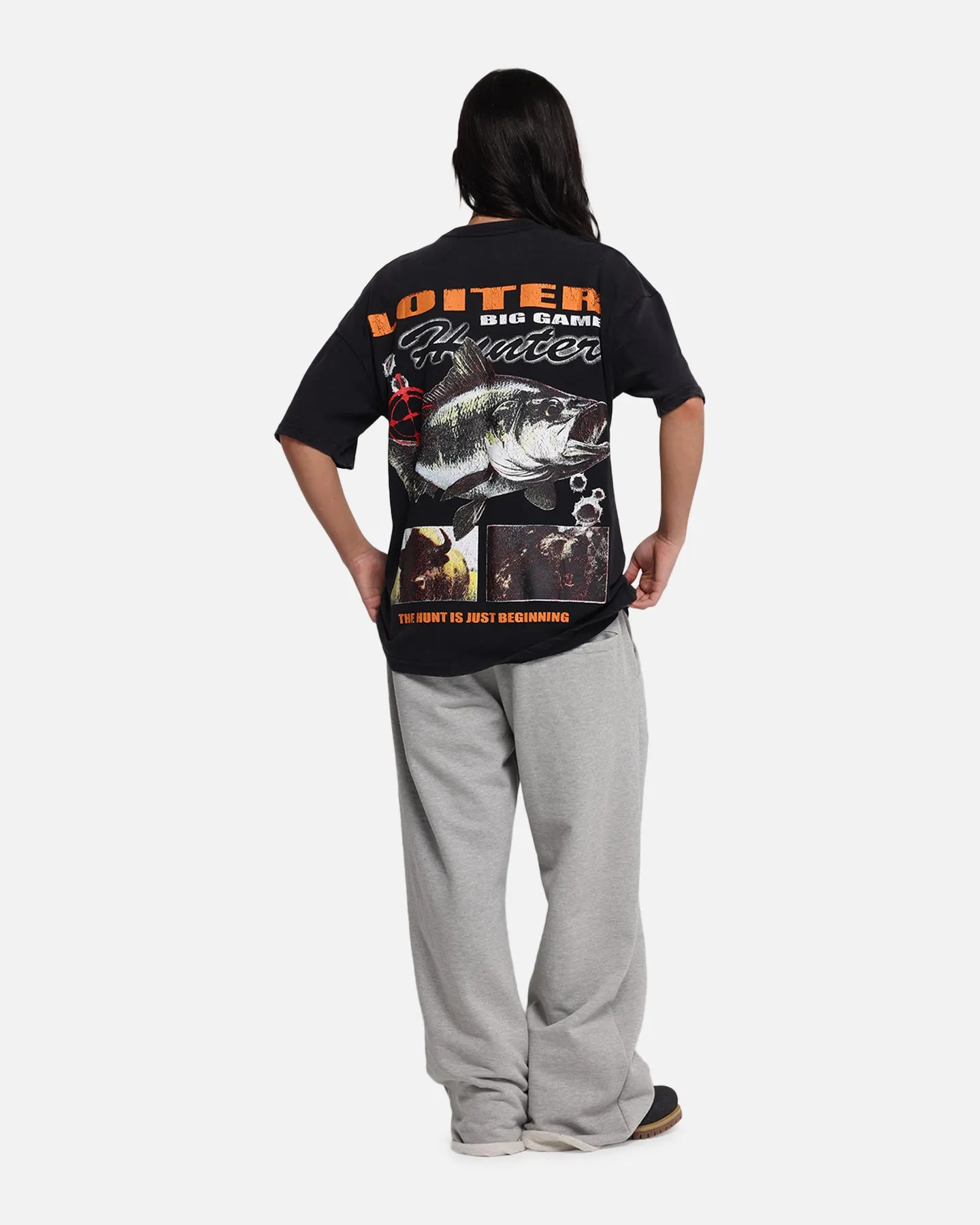 Loiter Big Game T-Shirt Black Acidwash sold by Culture Kings product image thumbnail 4