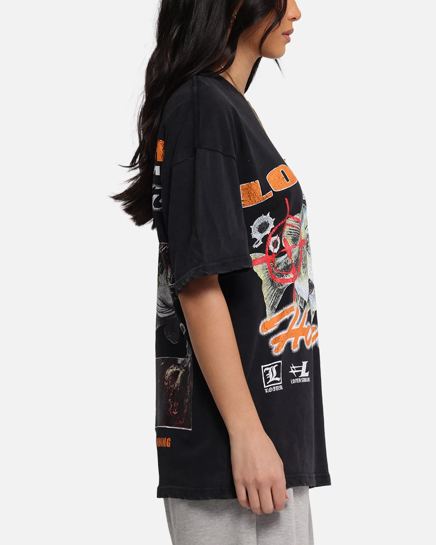 Loiter Big Game T-Shirt Black Acidwash sold by Culture Kings product image thumbnail 5