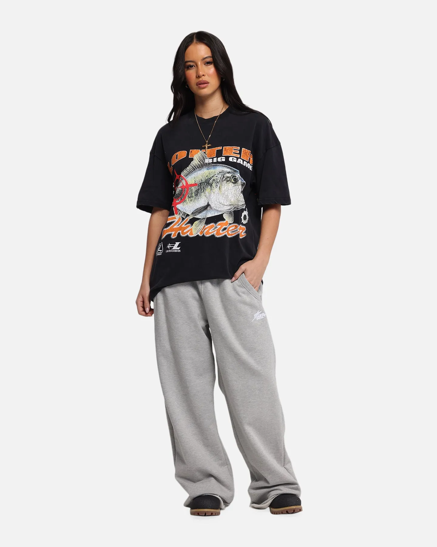 Loiter Big Game T-Shirt Black Acidwash sold by Culture Kings product image thumbnail 3