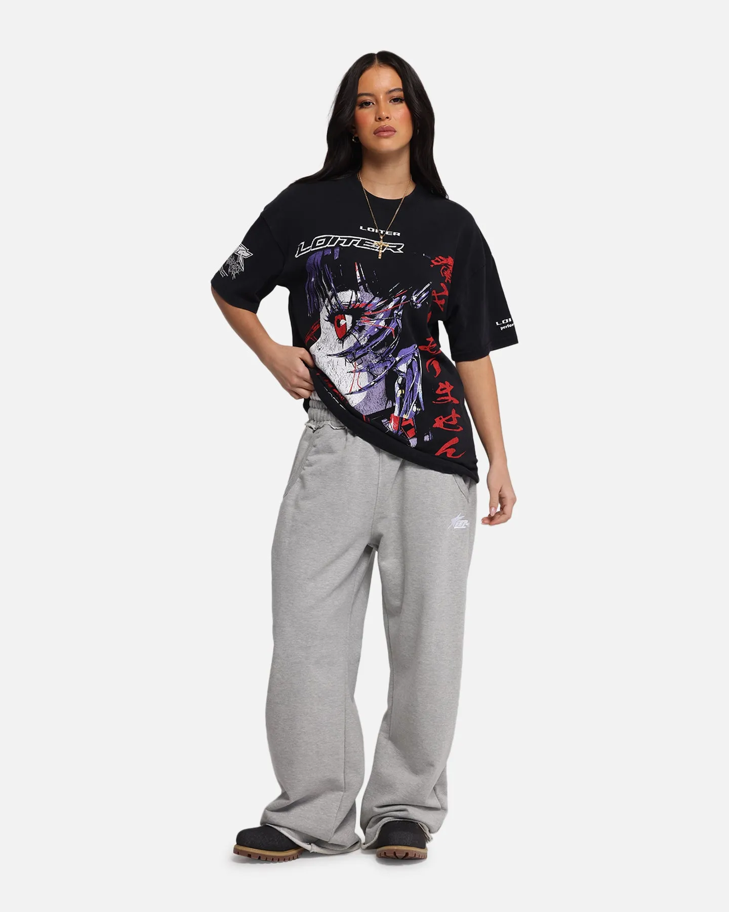 Loiter Cybernetics Vintage T-Shirt Black Acidwash sold by Culture Kings product image thumbnail 3
