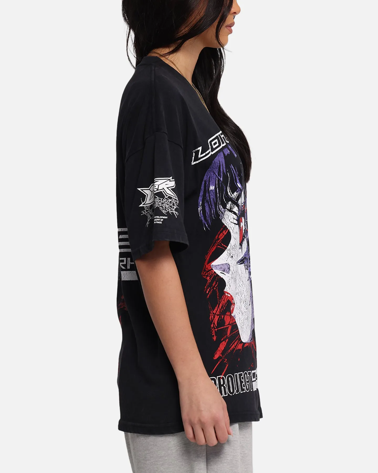 Loiter Cybernetics Vintage T-Shirt Black Acidwash sold by Culture Kings product image thumbnail 5