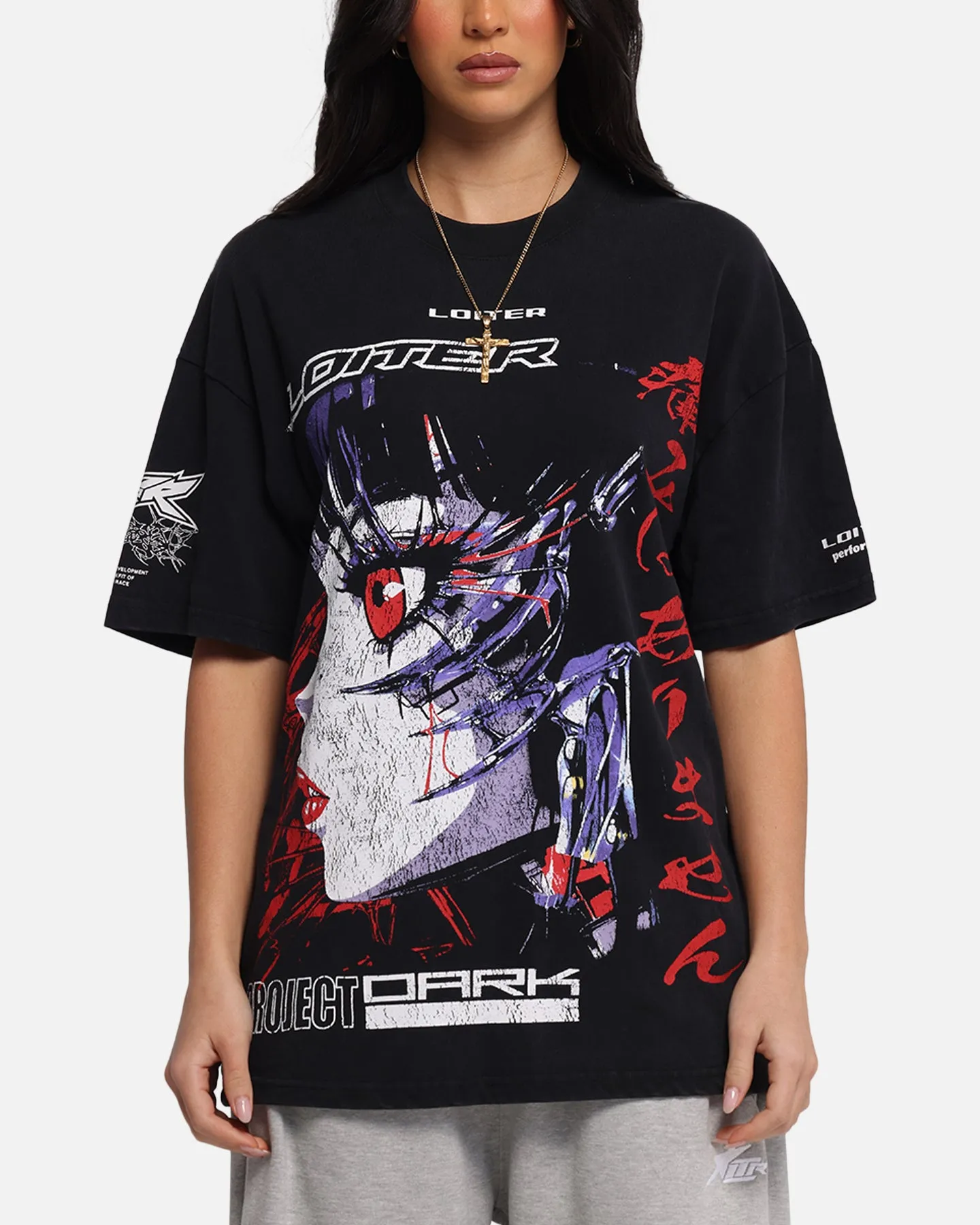 Loiter Cybernetics Vintage T-Shirt Black Acidwash sold by Culture Kings