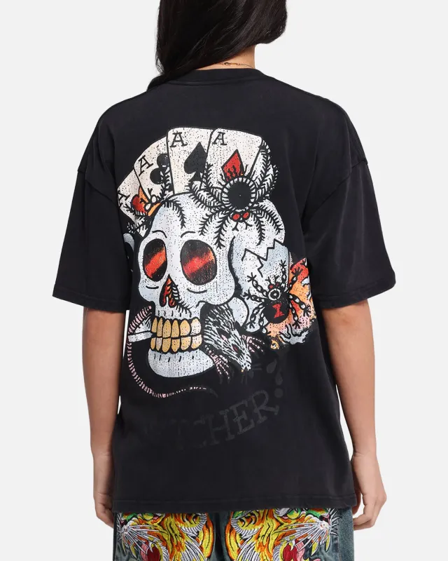 Ed Hardy Catcher T-Shirt Black Acidwash sold by Culture Kings