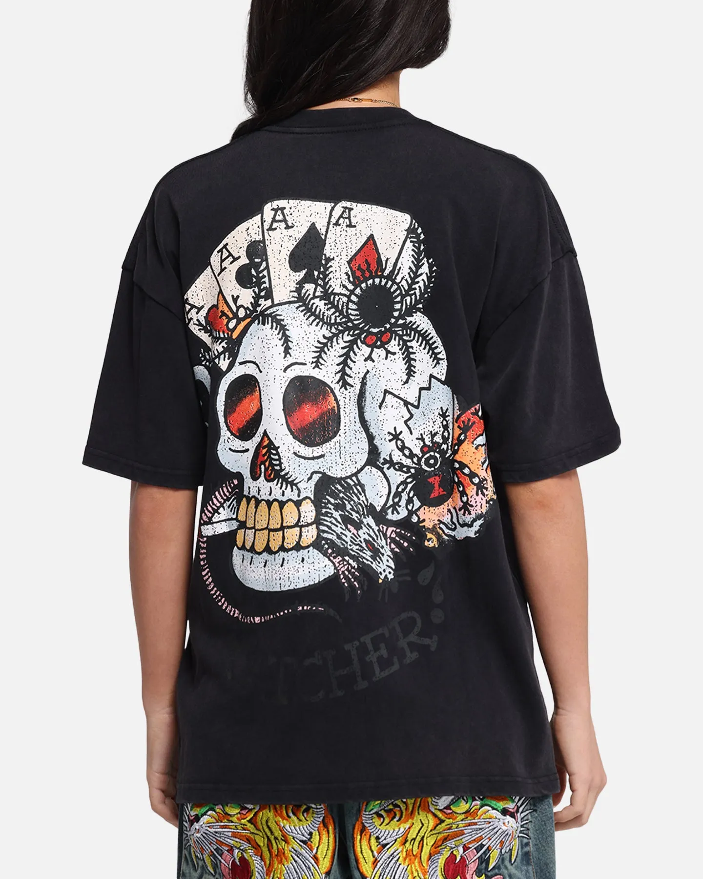 Ed Hardy Catcher T-Shirt Black Acidwash sold by Culture Kings