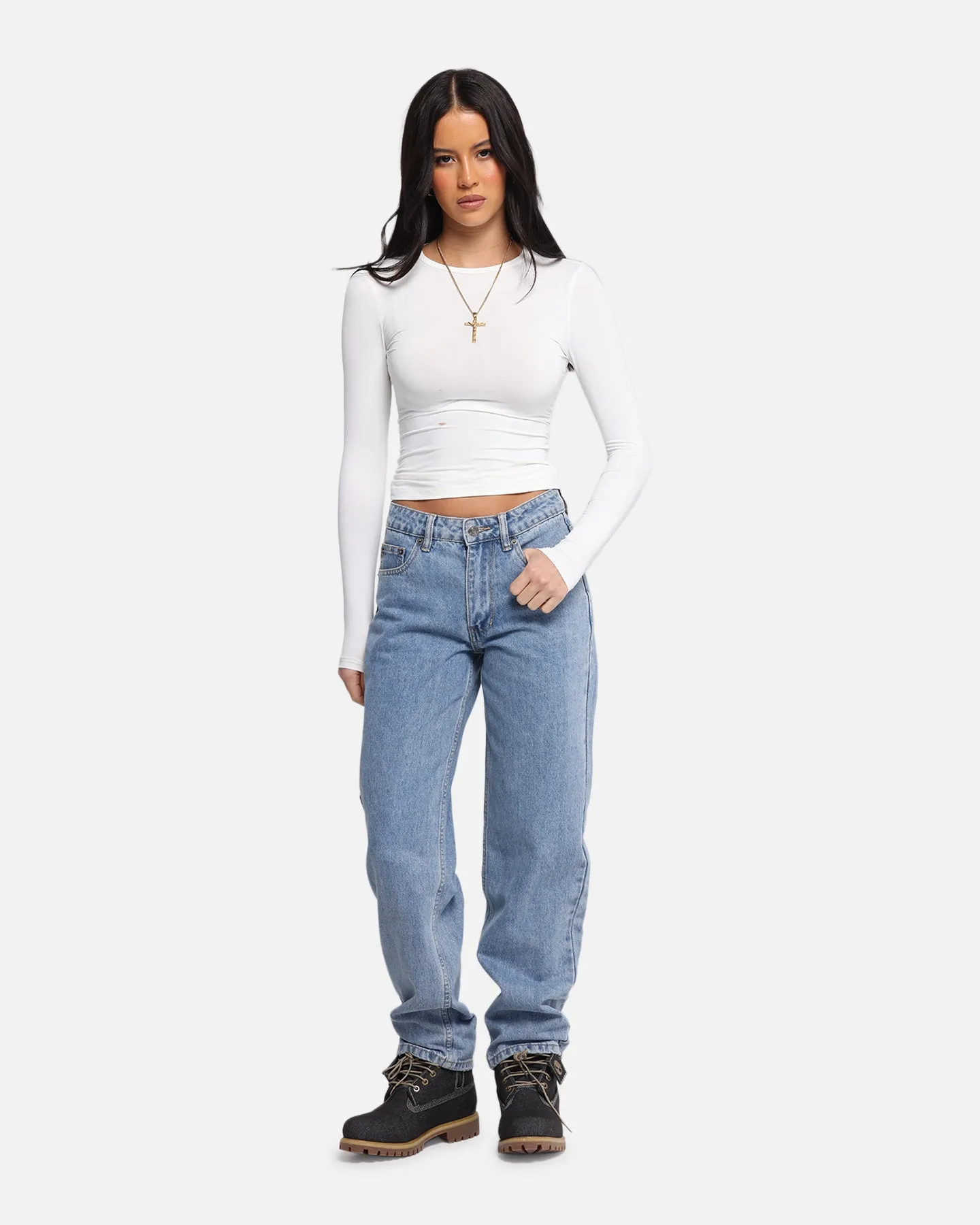 XXIII Women's High Rise Relaxed Jeans Blue Denim sold by Culture Kings product image thumbnail 4