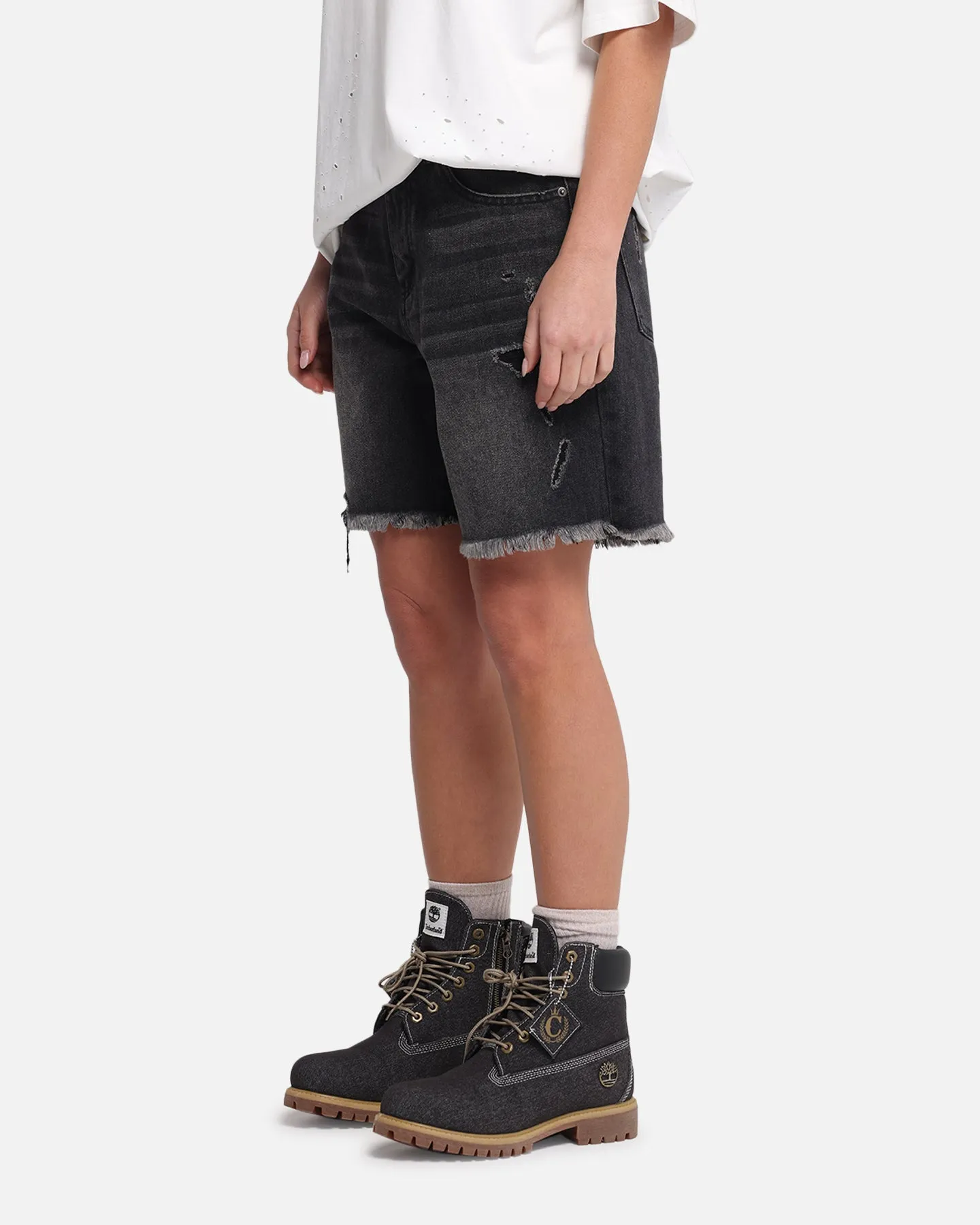 XXIII Women's Relaxed Denim Shorts Washed black sold by Culture Kings product image thumbnail 5