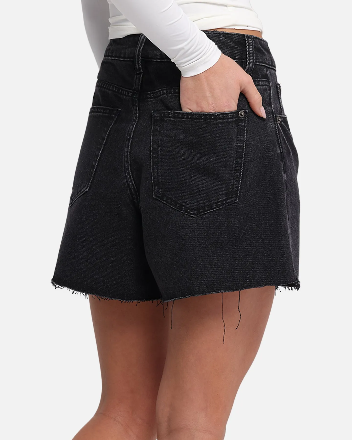 XXIII Women's High Cut A-Line Denim Shorts Washed Black sold by Culture Kings product image thumbnail 4