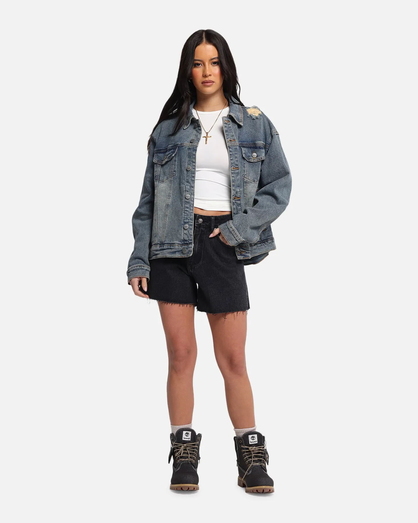 XXIII Women's High Cut A-Line Denim Shorts Washed Black sold by Culture Kings product image thumbnail 2