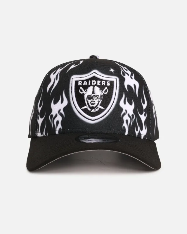 New Era Las Vegas Raiders 'Crown Flames' 9OFRTY A-Frame Snapback Black/White made by Culture Kings