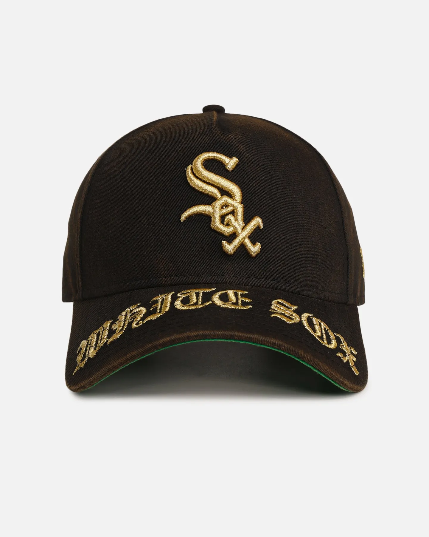 New Era Chicago White Sox 'Washed Gothic Visor' 9OFRTY A-Frame Snapback Black sold by Culture Kings