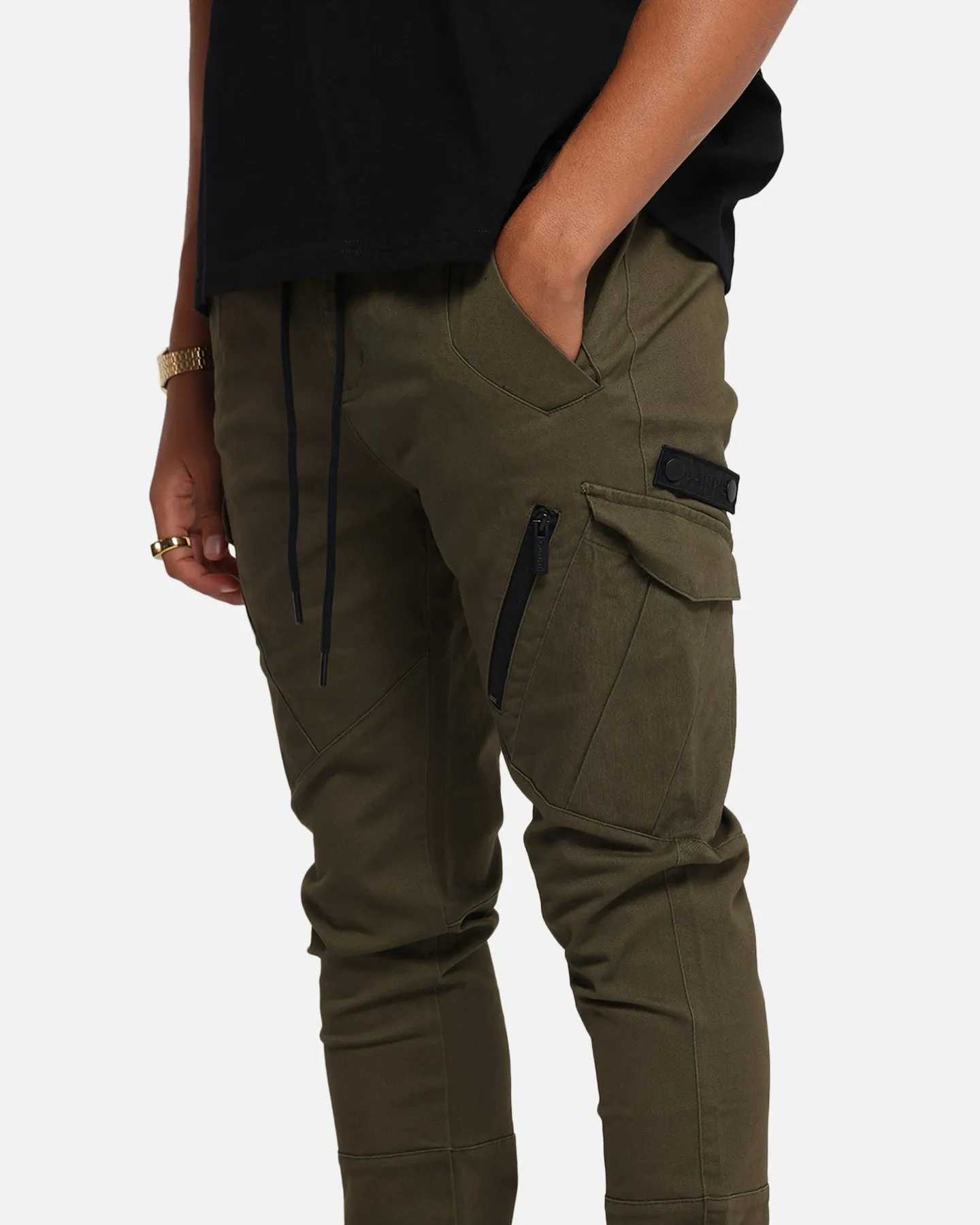 Carre Evolution Cargo Joggers Olive Green sold by Culture Kings product image thumbnail 3