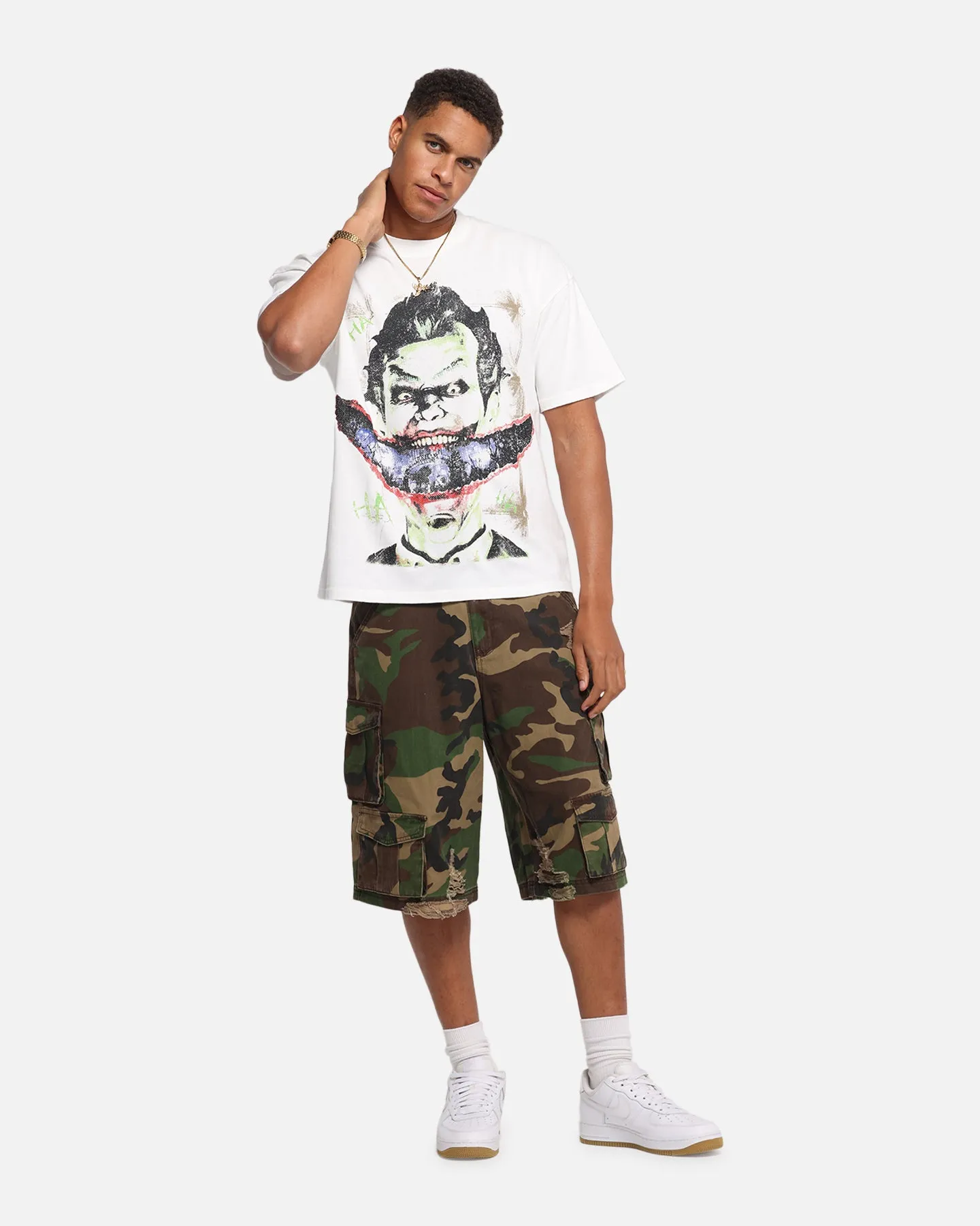 73Studio X DC Batman Joker Arkham Asylum Vintage T-Shirt Off White sold by Culture Kings product image thumbnail 3