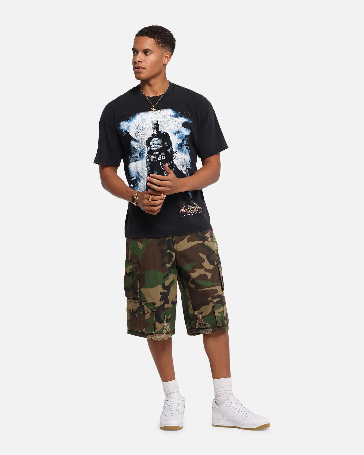 73Studio X DC Batman Arkham Asylum Vintage T-Shirt Black Acidwash sold by Culture Kings product image thumbnail 3